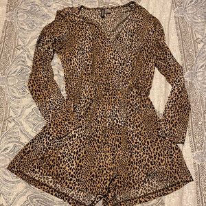 Size 6 Animal Print Long-Sleeved Romper from H&M